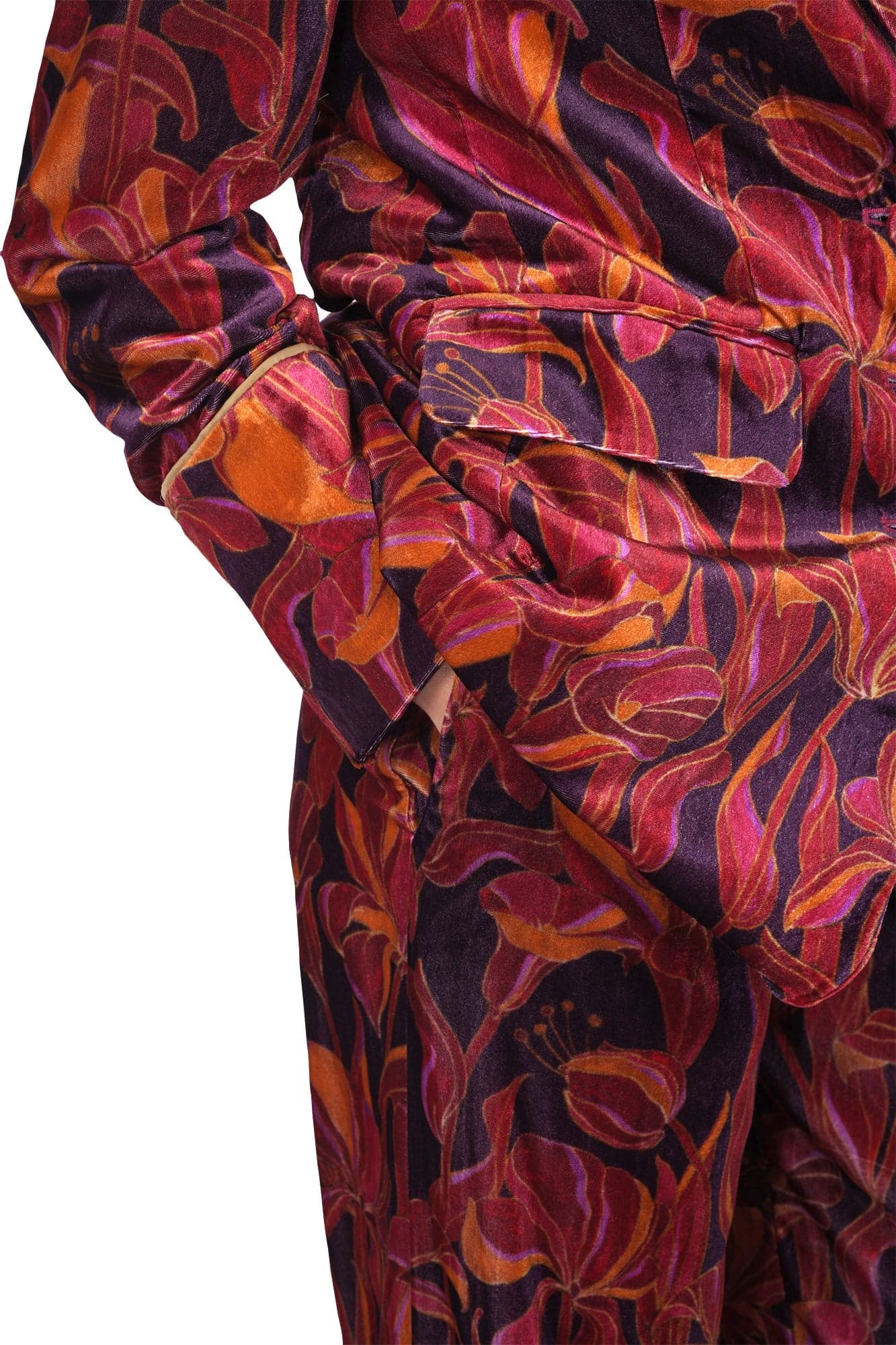 MALIPARMI Maliparmi - Pantalone - 460720 - Fantasia Bordeaux da donna in Pantaloni Drestige - Casamassima, commercioVirtuoso.it