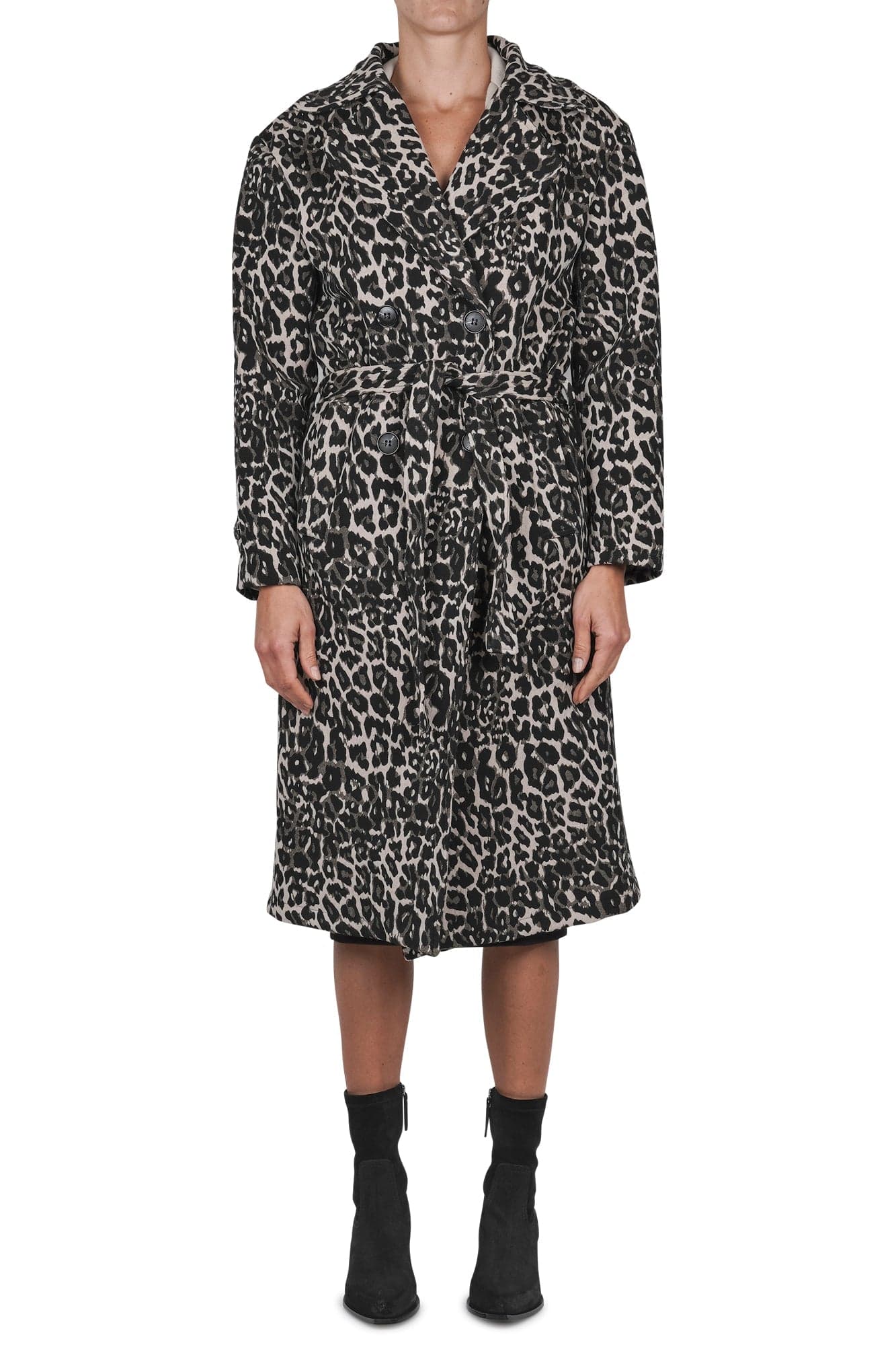 LA FEMME BLANCHE La Femme Blanche - Cappotto - 461375 - Nero/Beige da donna in Cappotti Drestige - Casamassima, commercioVirtuoso.it