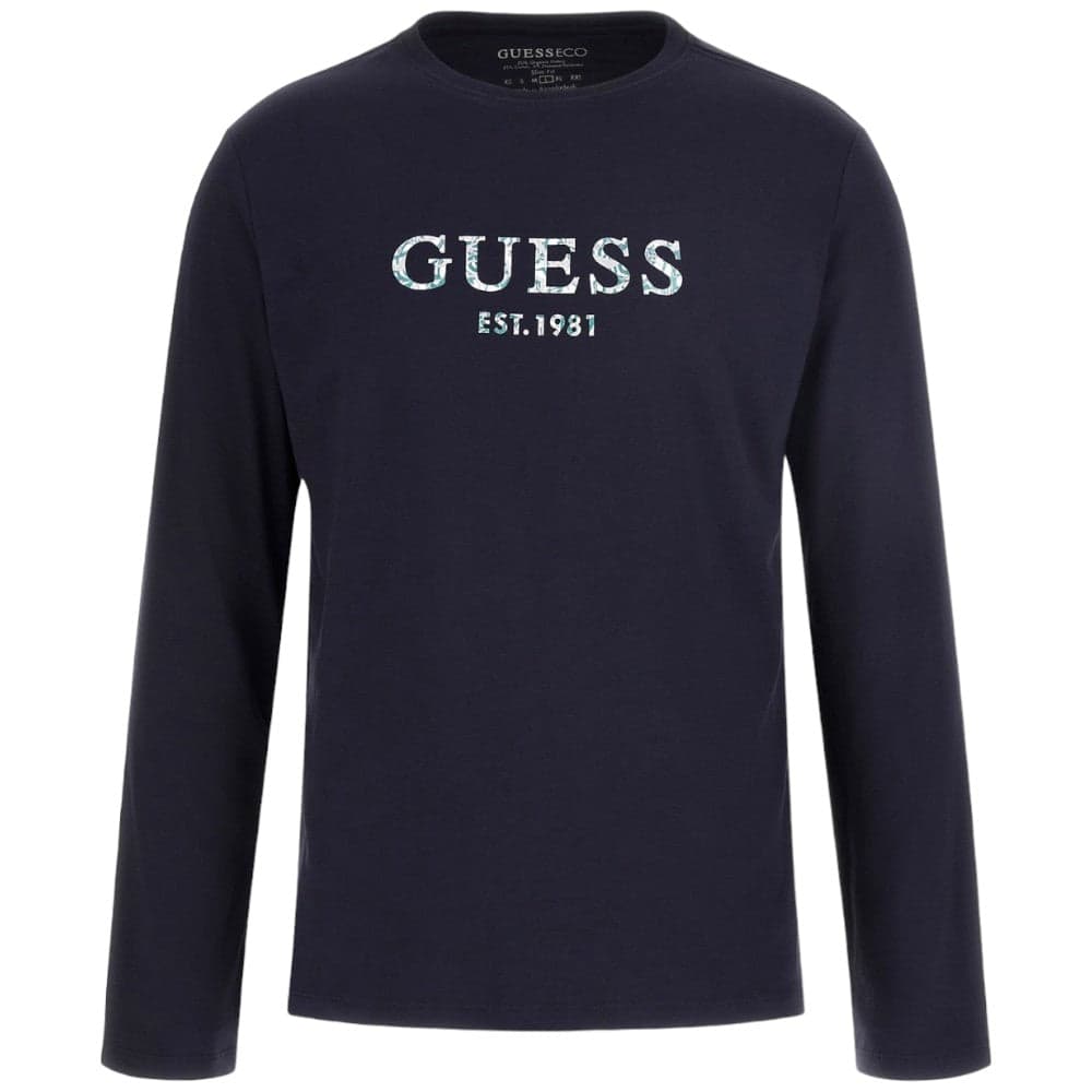 Guess t-shirt blu logo Iridescente M4YI39 J1314