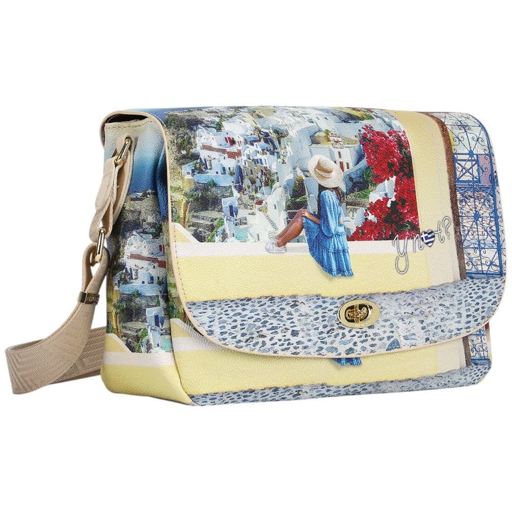 YNot borsa a tracolla flap bag stampa Greek Summer YES631S5 Borse YNot