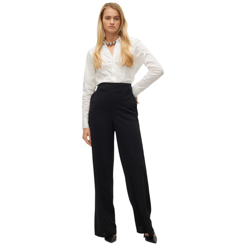Vero Moda pantaloni neri wide pant Liva 10294485