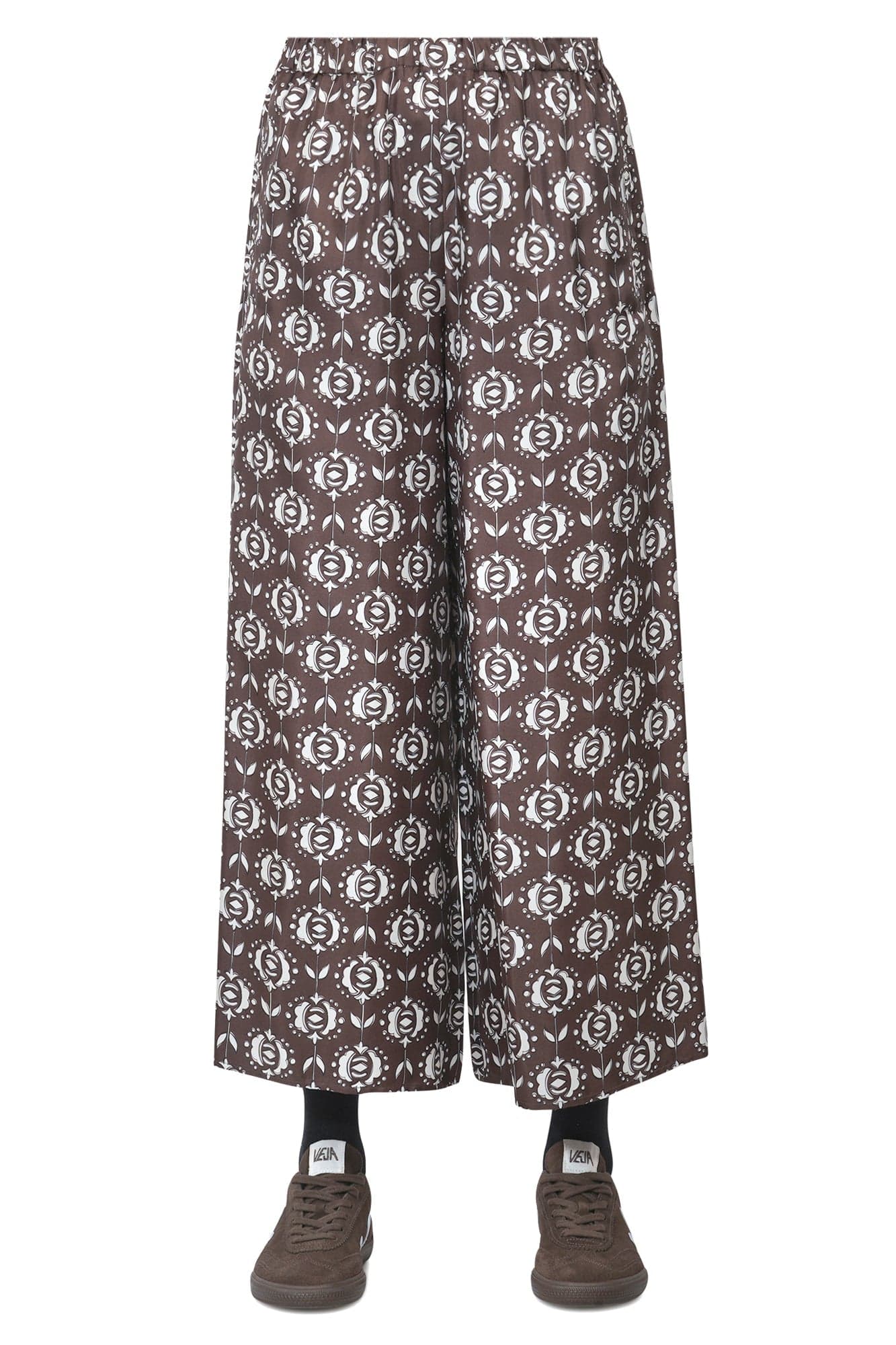 WEEKEND MAXMARA Weekend MaxMara - Pantalone - 460888 - Marrone/Bianco da donna in Pantaloni Drestige - Casamassima, commercioVirtuoso.it
