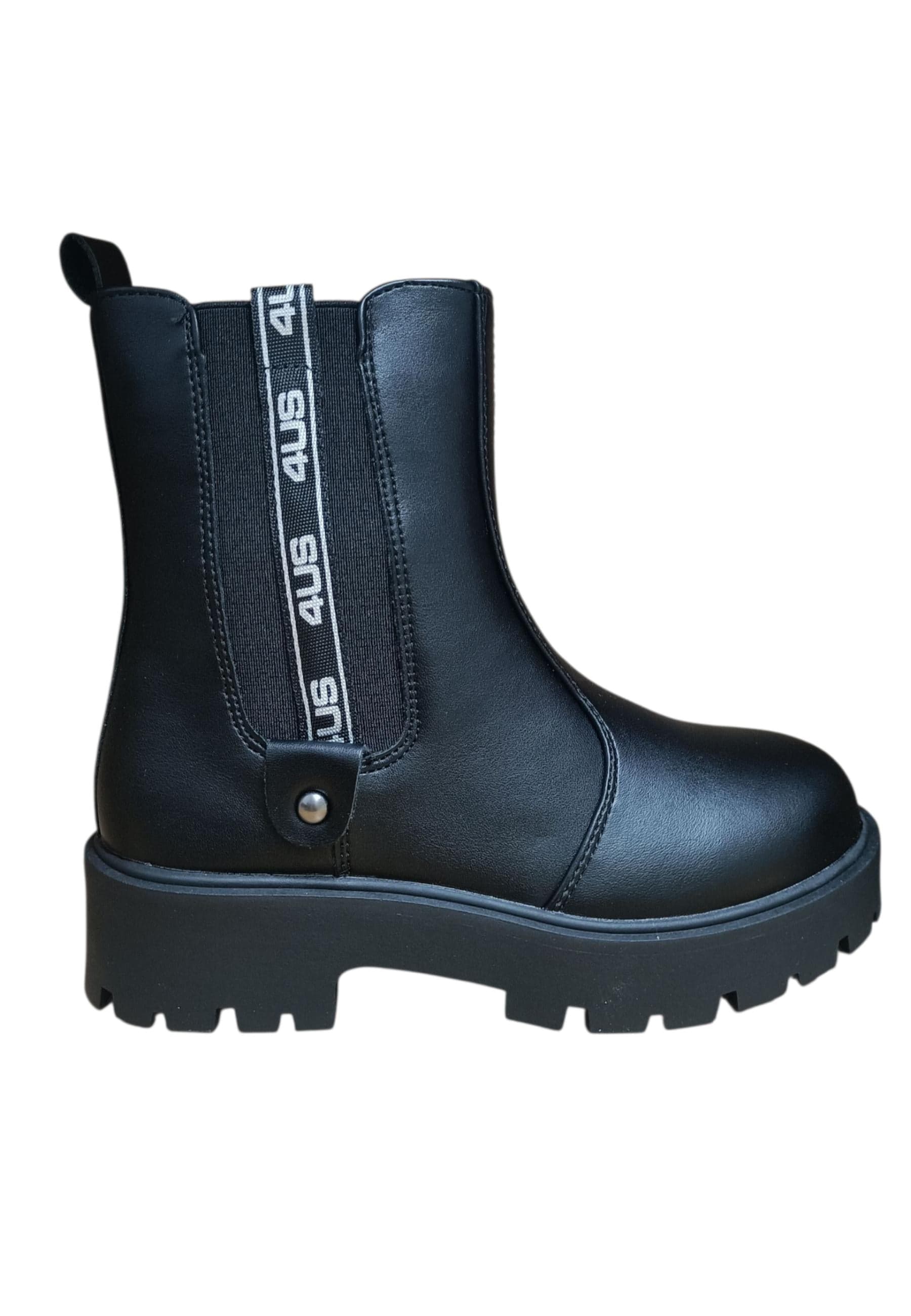 Stivaletti bambina 4US Paciotti Martin nero pelle - Stile elegante con zip laterale - 6