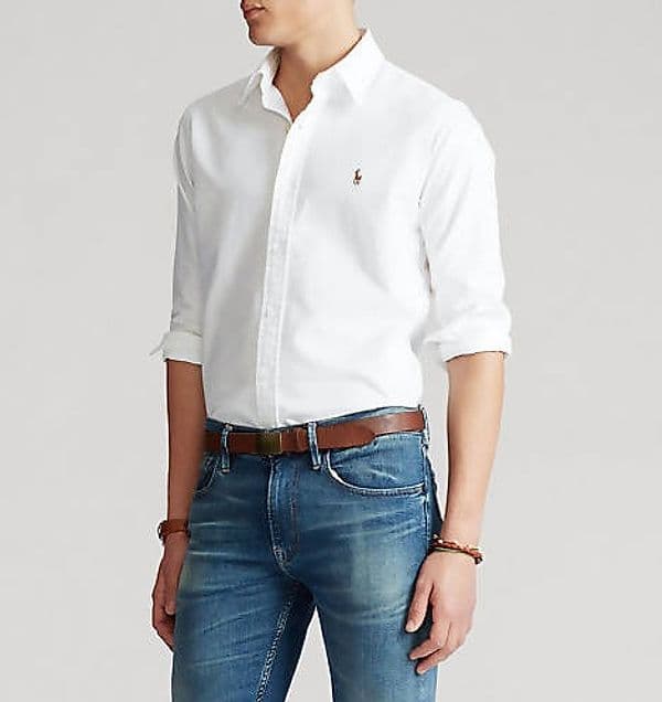 Camicia Uomo Polo Ralph Lauren Camicia Casual Slim Fit Aderente In Oxford In Cotone Collo Button Down Logo Pony Ralph Lauren Ricamato in Camicie casual Euforia - Bronte, commercioVirtuoso.it