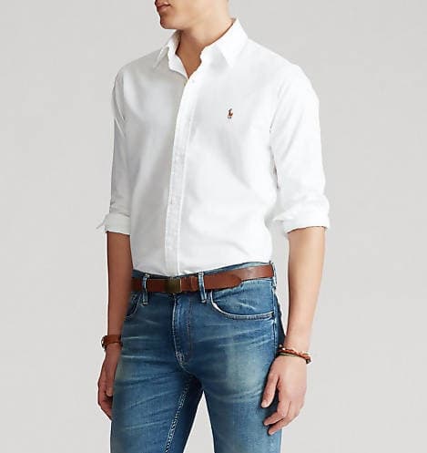 Camicia Uomo Polo Ralph Lauren Camicia Casual Slim Fit Aderente In Oxford In Cotone Collo Button Down Logo Pony Ralph Lauren Ricamato in Camicie casual Euforia - Bronte, commercioVirtuoso.it