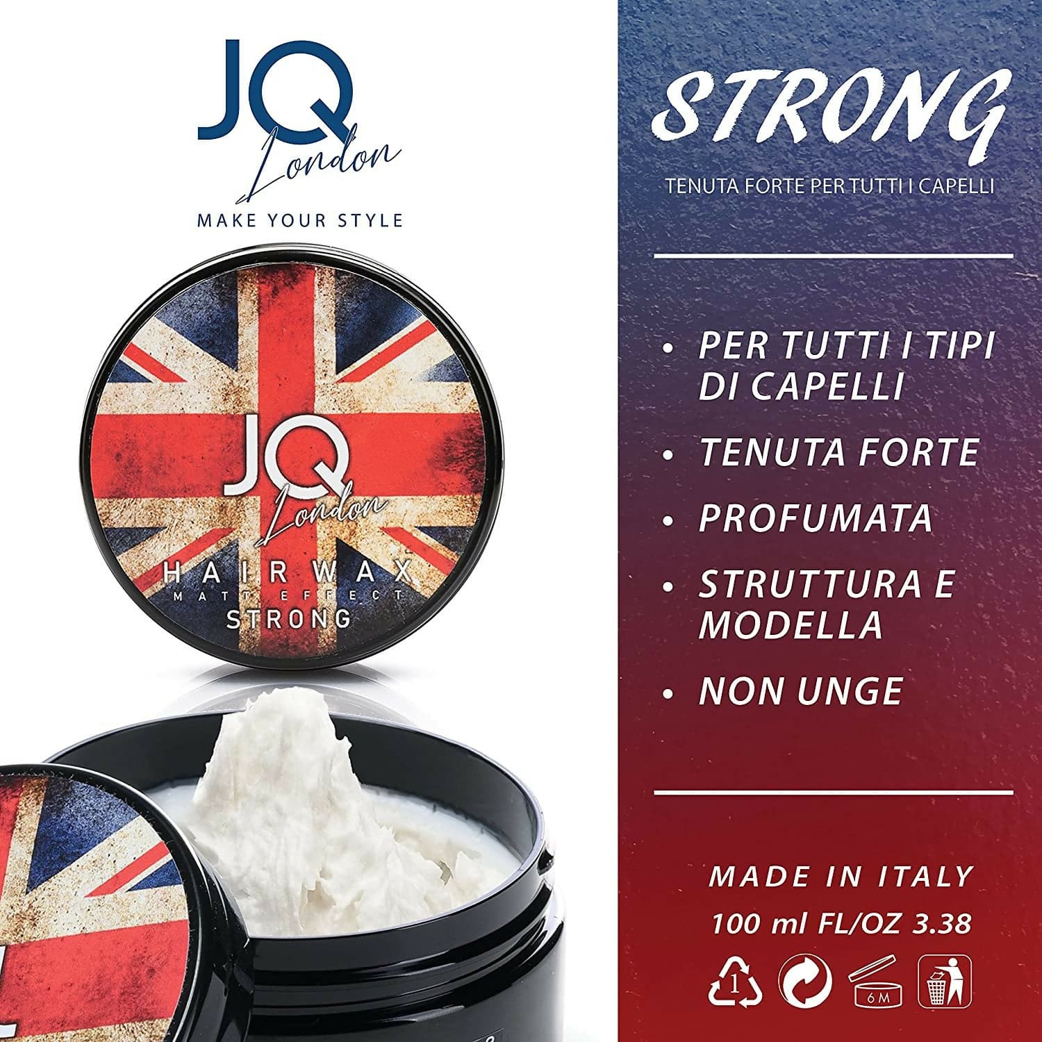 Cera Capelli Uomo Professionale JoyQube Super Fixing Extra Forte – Cera Modellante Tenuta Forte Effetto Opaco, Styling Capelli Uomo Non Grassa, Profumata, Made in Italy, Look Definito in Paste argille e cere Ricci Perfetti - Partinico, commercioVirtuoso.it