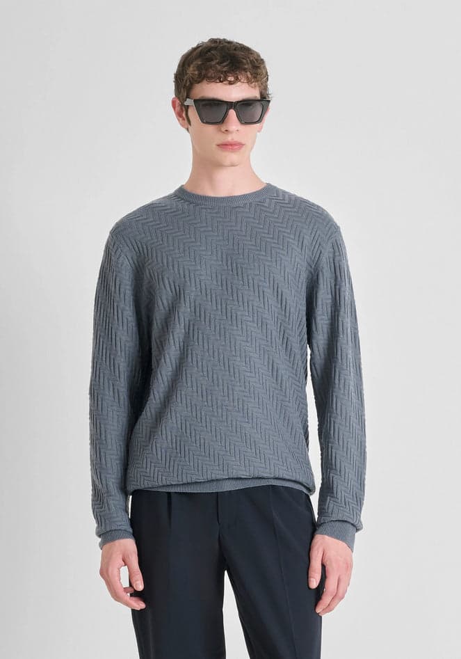 Antony Morato maglia uomo avio scuro da uomo in Maglioni Drestige - Casamassima, commercioVirtuoso.it