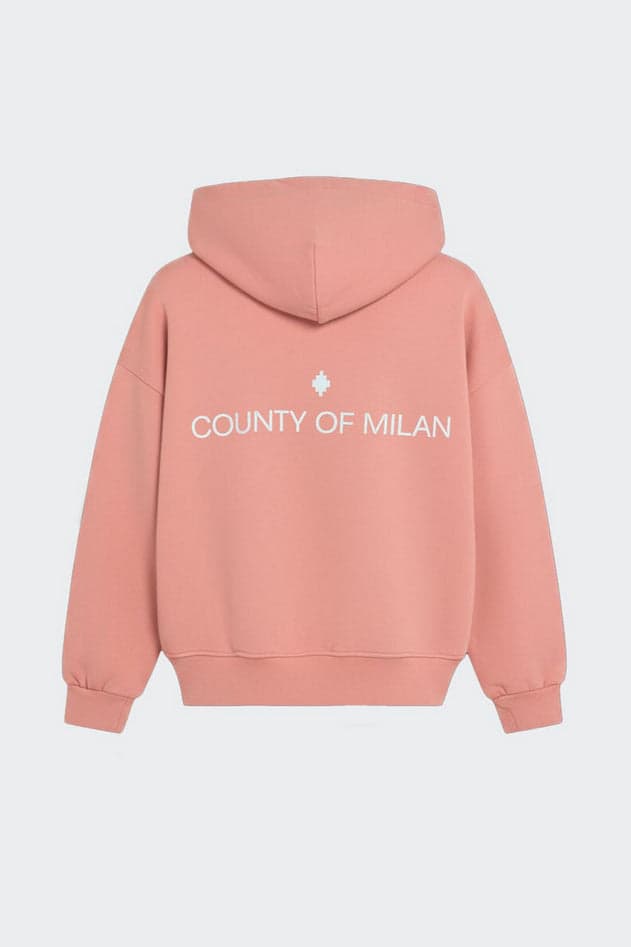 COUNTY OF MILAN KIDS felpa bambina rosa da bambino in Felpe con cappuccio Drestige - Casamassima, commercioVirtuoso.it
