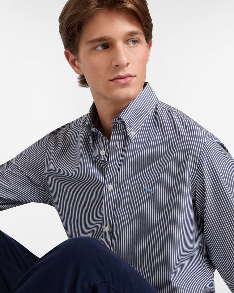 Harmont&amp;blaine camicia uomo blu sport da uomo in Camicie casual Drestige - Casamassima, commercioVirtuoso.it