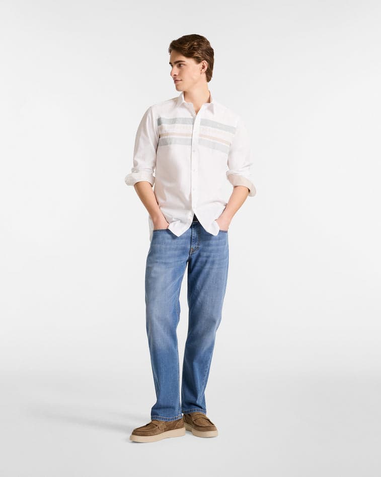 Harmont&amp;blaine camicia uomo bianco da uomo in Camicie casual Drestige - Casamassima, commercioVirtuoso.it