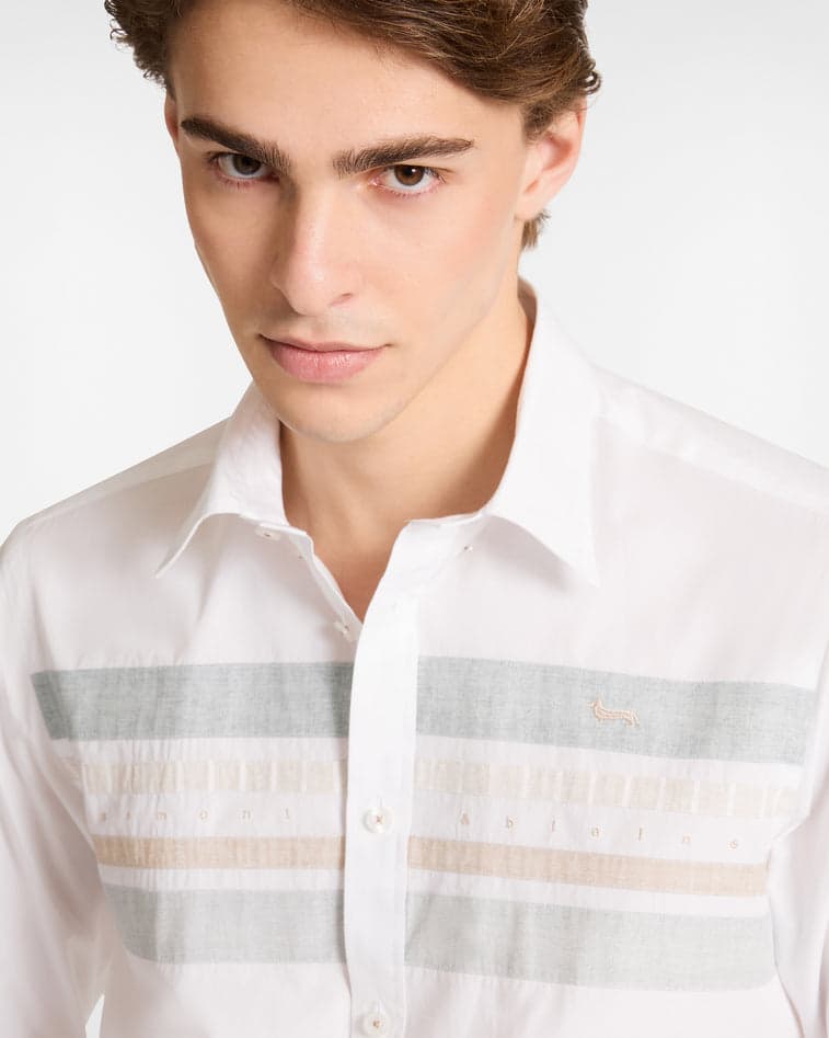 Harmont&amp;blaine camicia uomo bianco da uomo in Camicie casual Drestige - Casamassima, commercioVirtuoso.it