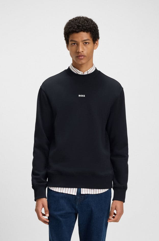 Hugo Boss felpa uomo blu scuro da uomo in Felpe con cappuccio Drestige - Casamassima, commercioVirtuoso.it
