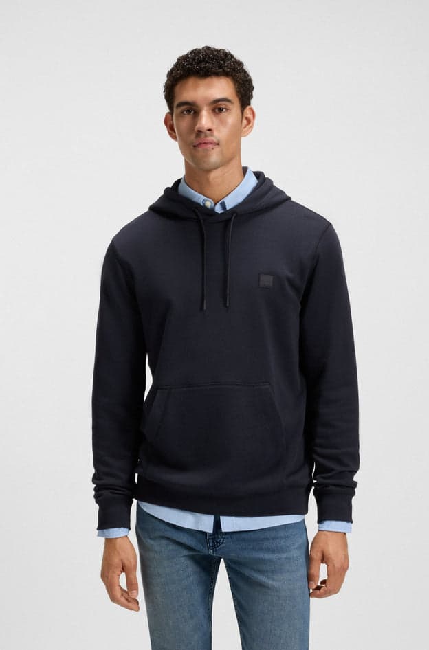 Hugo Boss felpa uomo blu scuro da uomo in Felpe con cappuccio Drestige - Casamassima, commercioVirtuoso.it