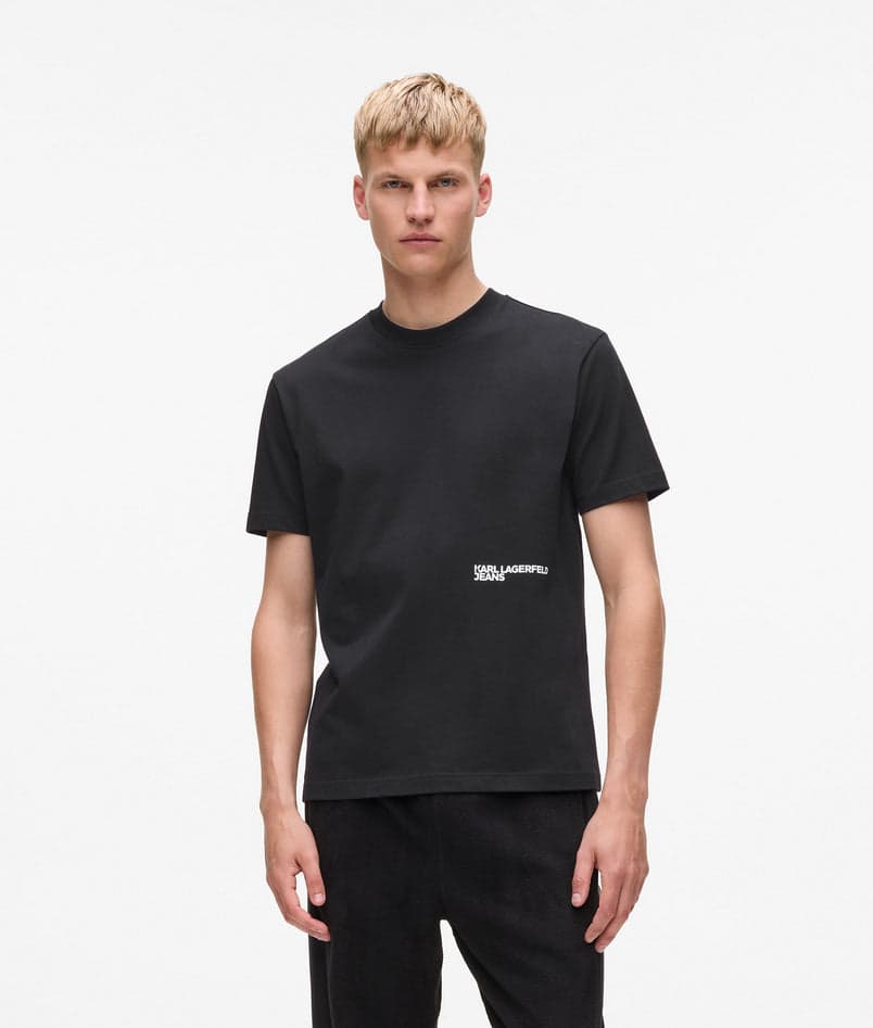 KARL LAGERFELD JEANS t-shirt uomo nero da uomo in T-shirt Drestige - Casamassima, commercioVirtuoso.it