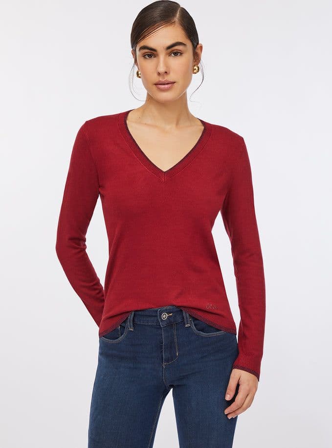 LIU JO maglia donna rosso da donna in Maglioni Drestige - Casamassima, commercioVirtuoso.it
