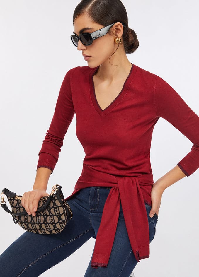 LIU JO maglia donna rosso da donna in Maglioni Drestige - Casamassima, commercioVirtuoso.it