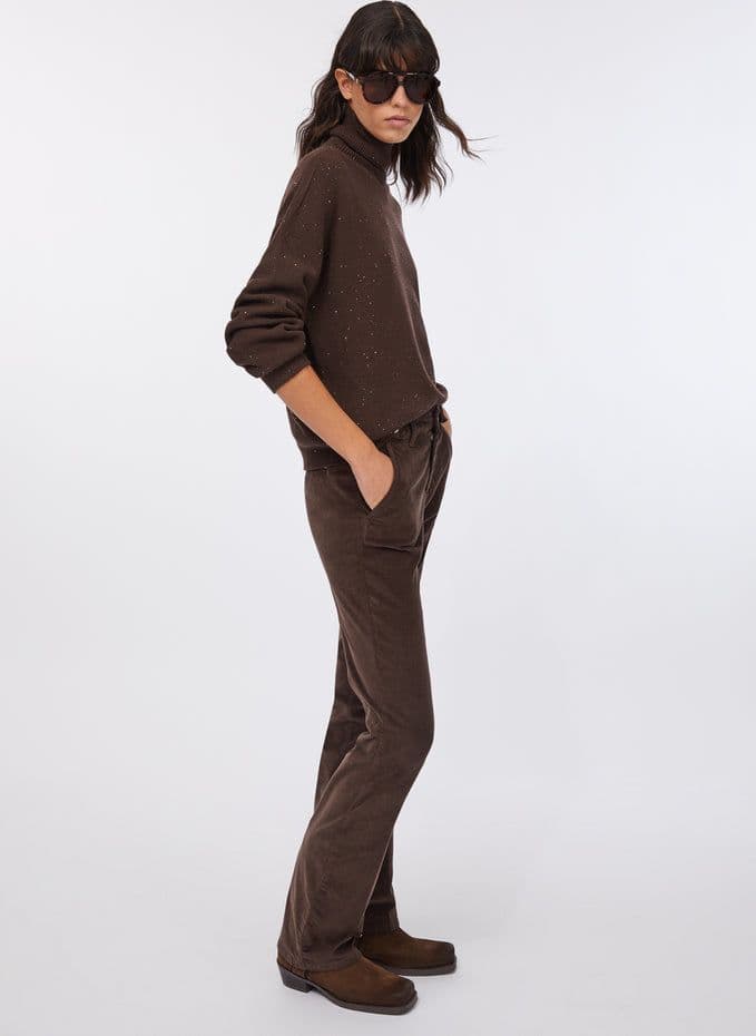 LIU JO pantaloni donna cioccolato da donna in Pantaloni Drestige - Casamassima, commercioVirtuoso.it