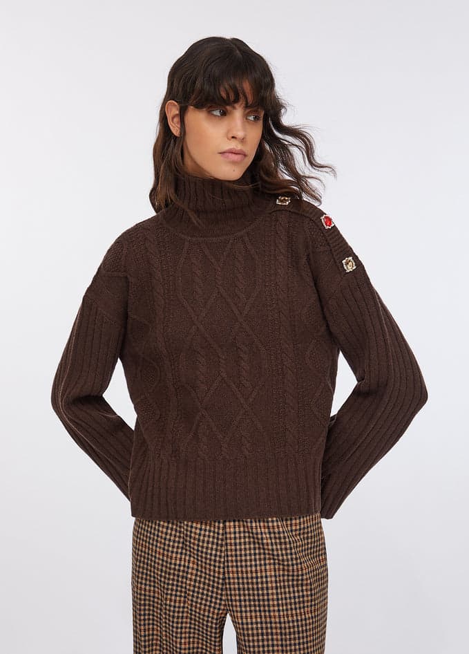 LIU JO maglia donna cioccolato da donna in Maglioni Drestige - Casamassima, commercioVirtuoso.it