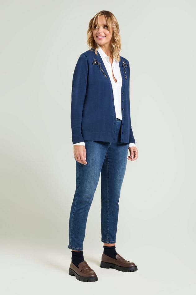 L.VIOLA cardigan donna blu da donna in Cardigan Drestige - Casamassima, commercioVirtuoso.it