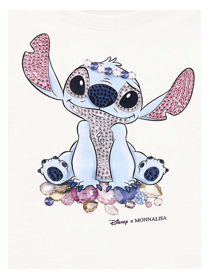 MONNALISA t-shirt bambina panna stampa stitch da bambino in T-shirt Drestige - Casamassima, commercioVirtuoso.it