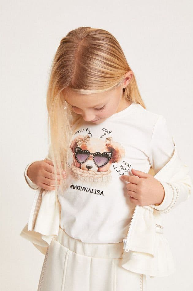 MONNALISA t-shirt bambina panna da bambino in T-shirt Drestige - Casamassima, commercioVirtuoso.it