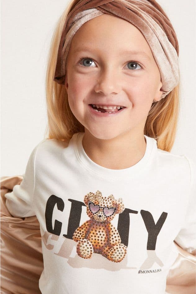 MONNALISA t-shirt bambina panna da bambino in T-shirt Drestige - Casamassima, commercioVirtuoso.it