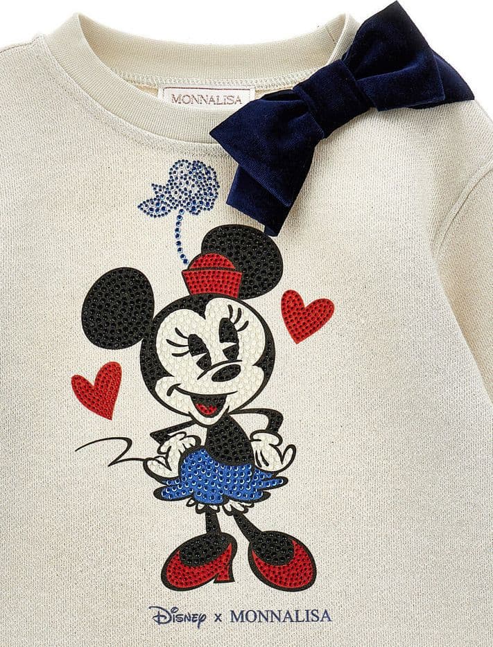 MONNALISA abito felpa bambina betulla stampa minnie da bambino in Felpe con cappuccio Drestige - Casamassima, commercioVirtuoso.it