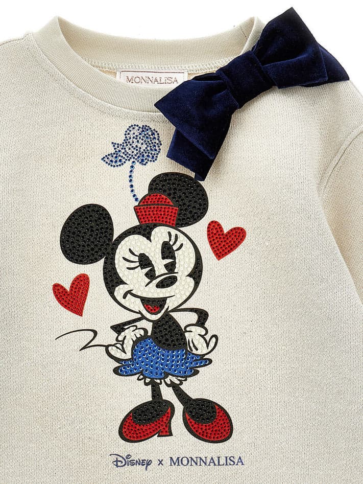 MONNALISA abito felpa bambina betulla stampa minnie da bambino in Felpe con cappuccio Drestige - Casamassima, commercioVirtuoso.it