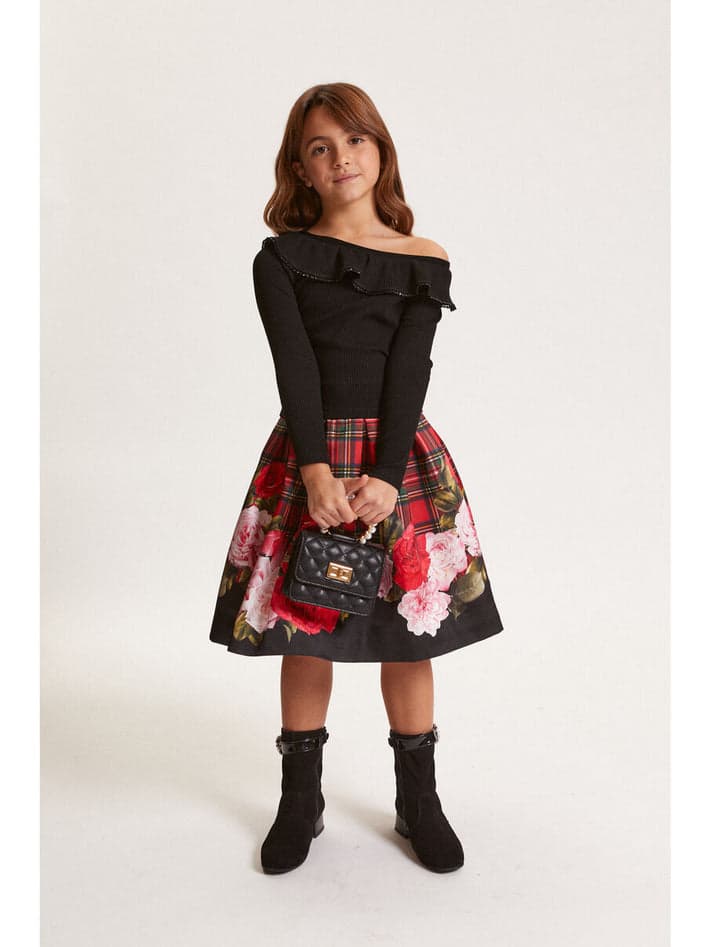 MONNALISA gonna bambina rosso e nero da bambino in Felpe senza cappuccio Drestige - Casamassima, commercioVirtuoso.it