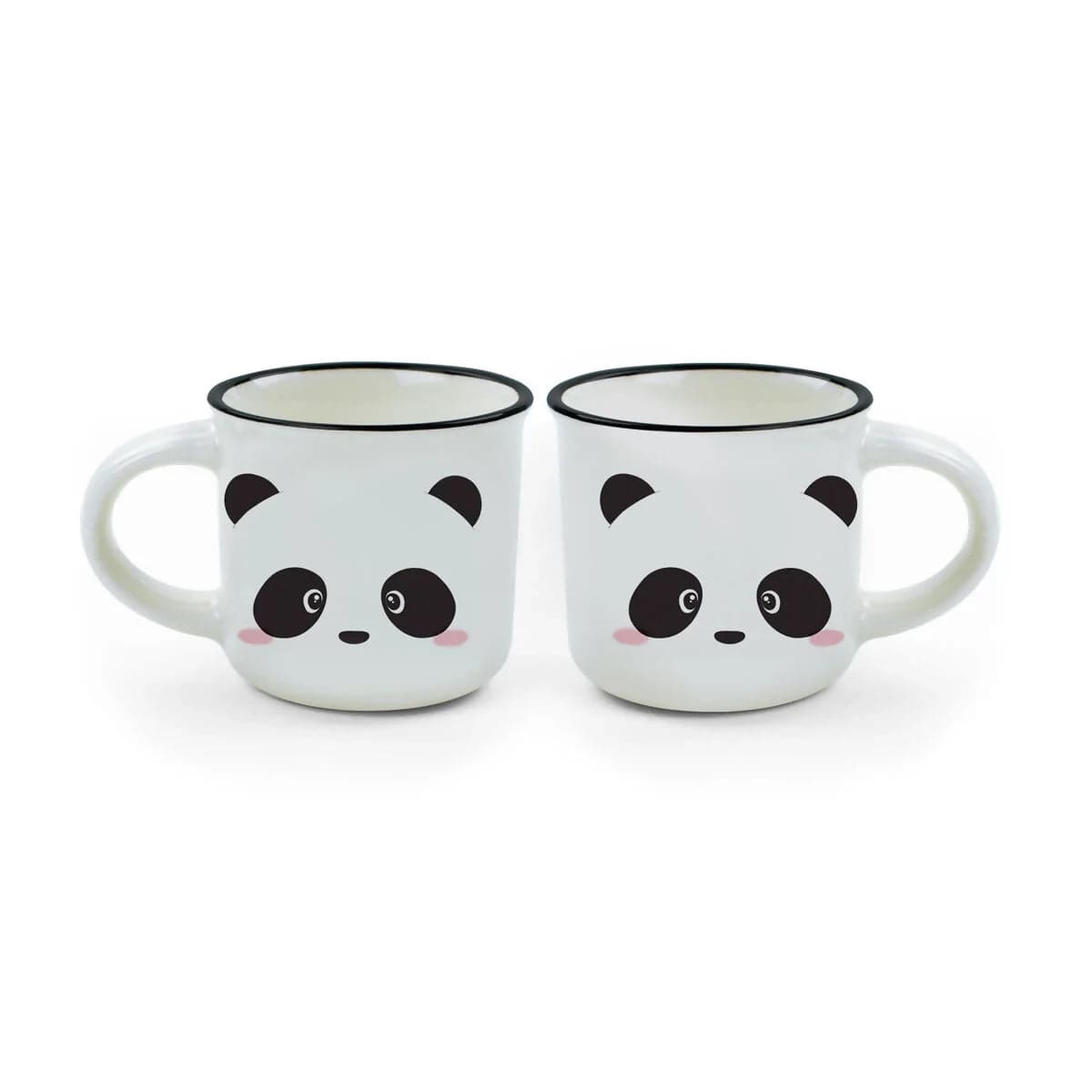 Set di 2 Tazzine da Caffè - Panda - Espresso For Two in Pectina Cartoleria Deja Vu - Crotone, commercioVirtuoso.it