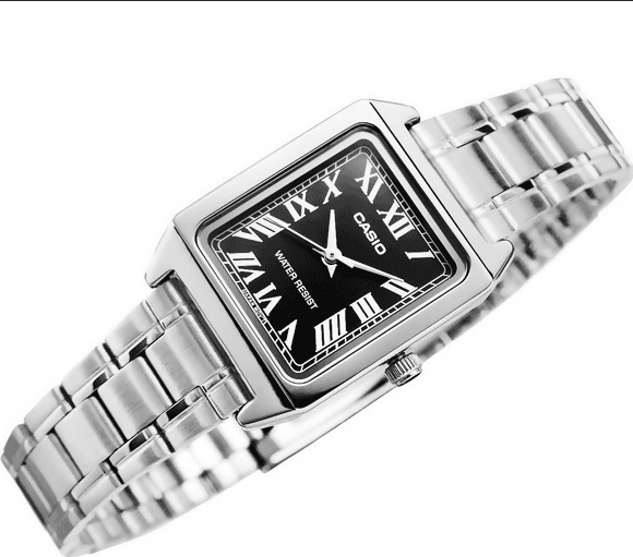 Orologio Casio per donna in acciaio con sfondo nero e numeri romani, casio LTP-V007D-1B movimento al quarzo in Orologi da polso Loweconomy - Marineo, commercioVirtuoso.it