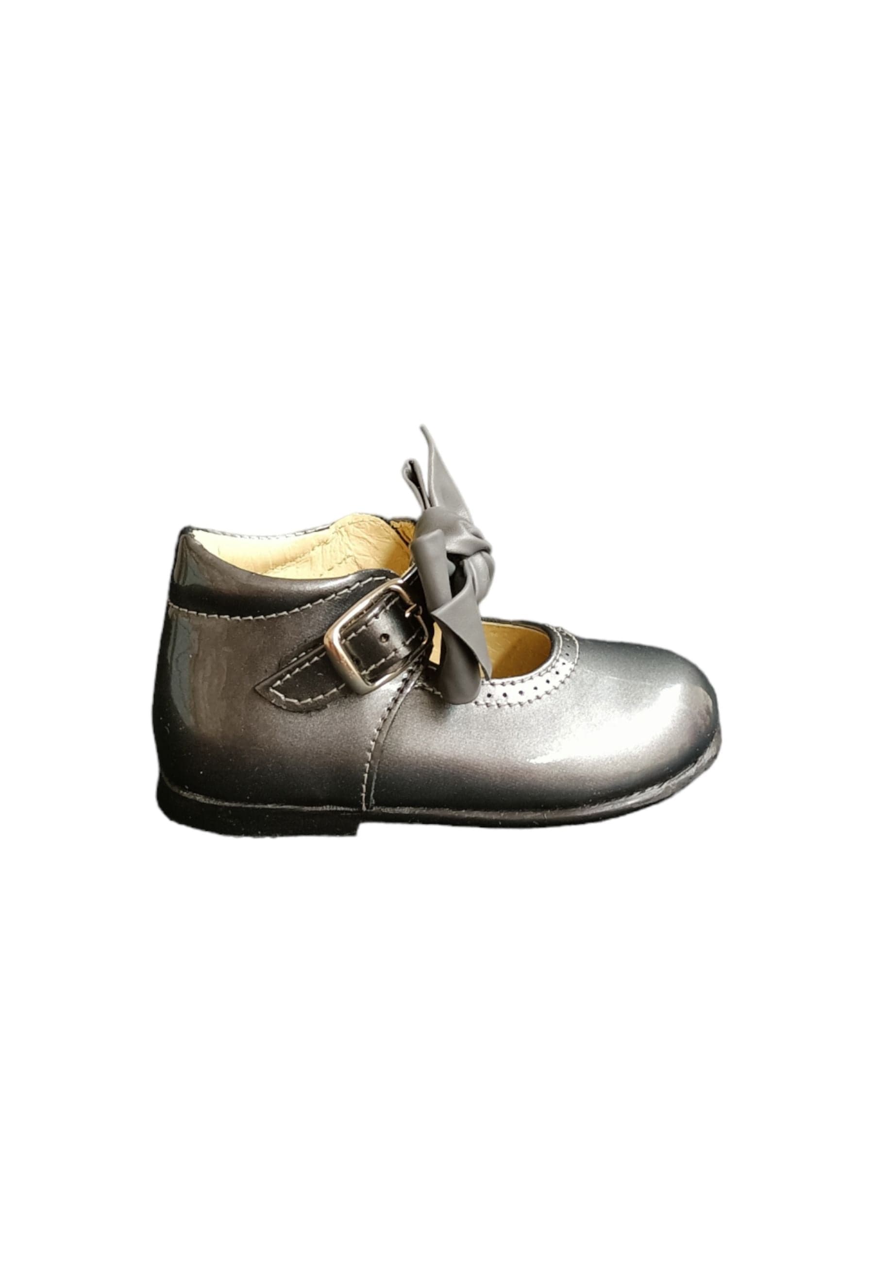 Ballerina primi passi Panyno B1528 grigio vernice fibbia fiocco estraibile - 6