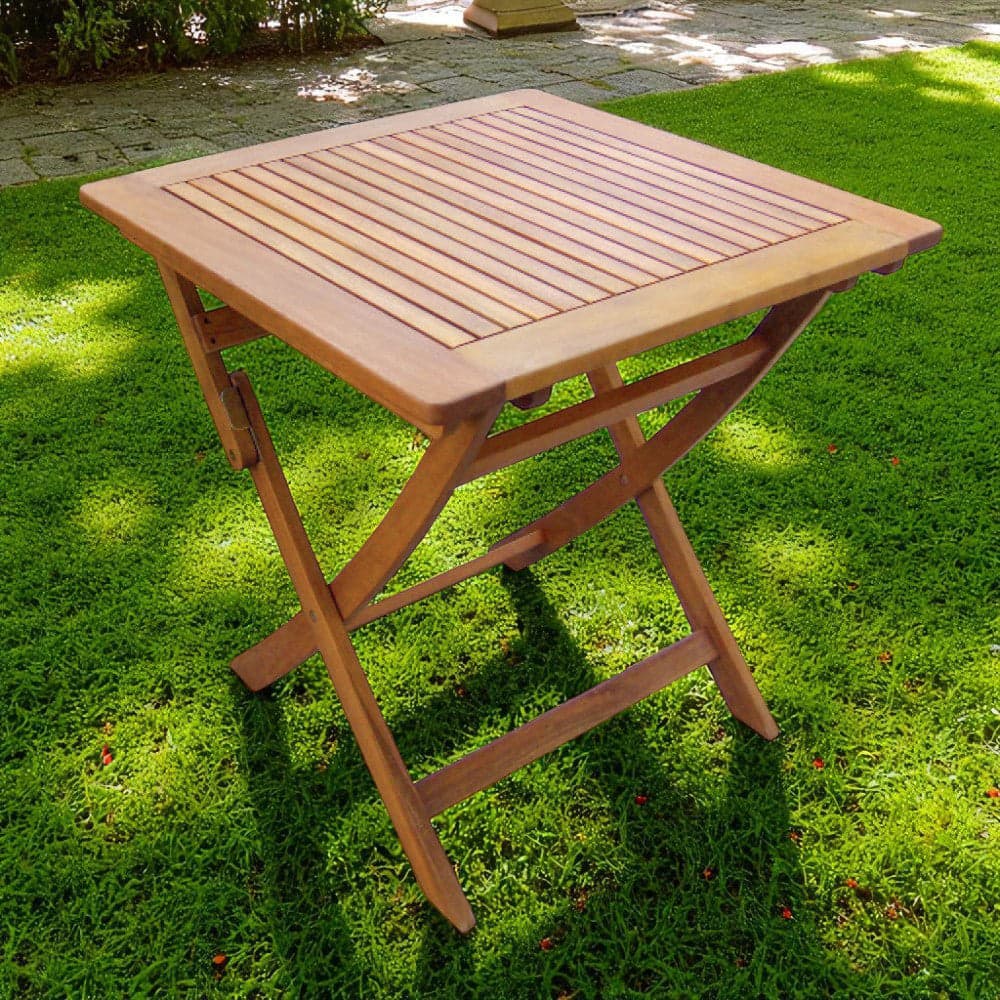 SOLEA - tavolino da giardino pieghevole in legno massiccio di acacia 70x70 Marrone in Tavoli standard Milani Home - Dueville, commercioVirtuoso.it