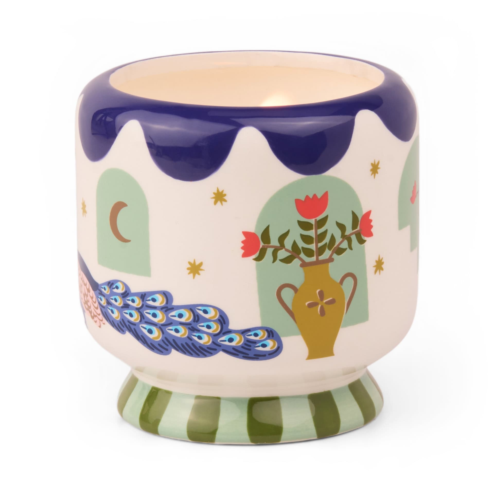 Candela Profumata Adopo Peacock - In ceramica- Confezionato in Scatola in Autocategorizzazione Più Di Più Ideas - Casalnuovo di Napoli, commercioVirtuoso.it
