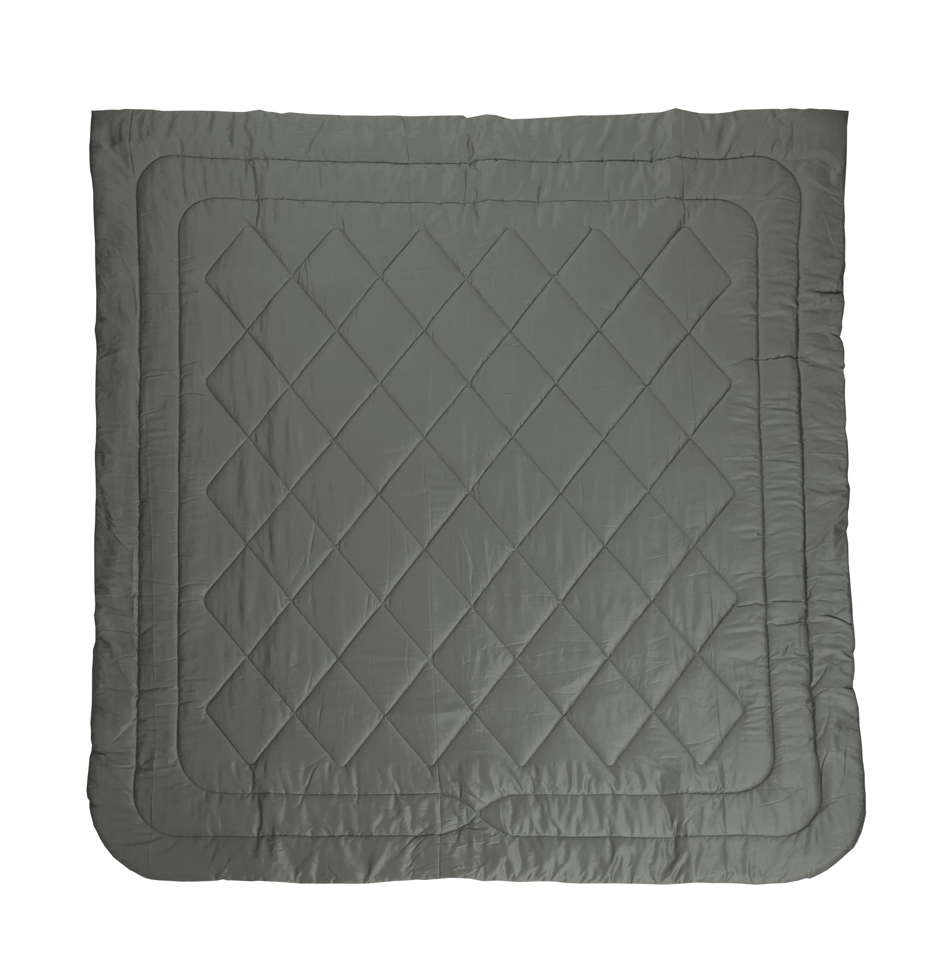 Trapunta matrimoniale Invernale bifaccia-double face in raso di puro cotone Made in Italy Beige/Grigio Fumo - Vanita di raso