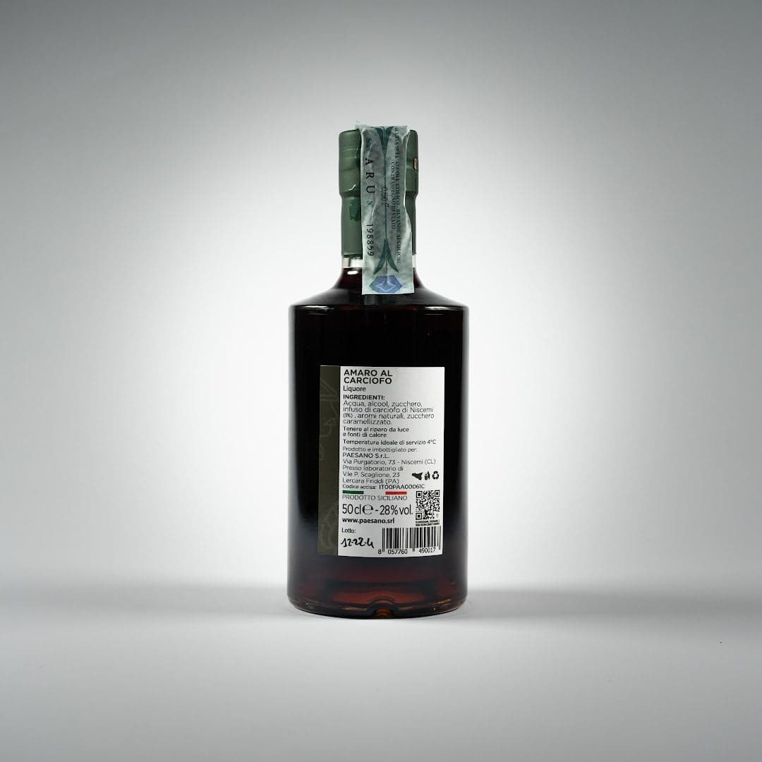 Paesano - Amaro al Carciofo 50 cl in Liquori Sicilya - Messina, commercioVirtuoso.it
