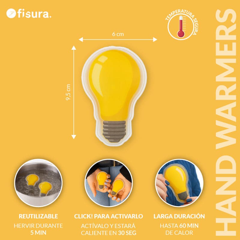 FISURA Scaldamani a forma di lampadina in Autocategorizzazione Più Di Più Ideas - Casalnuovo di Napoli, commercioVirtuoso.it