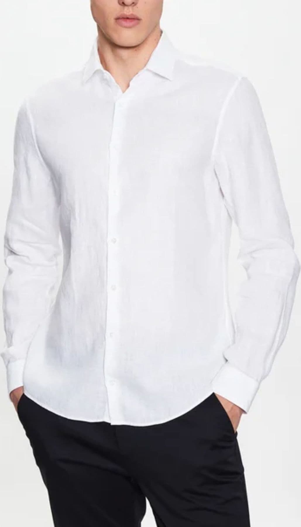 calvin klein Camicie LINEN SOLID SLIM SHIRT da uomo in Camicie casual Drestige - Casamassima, commercioVirtuoso.it