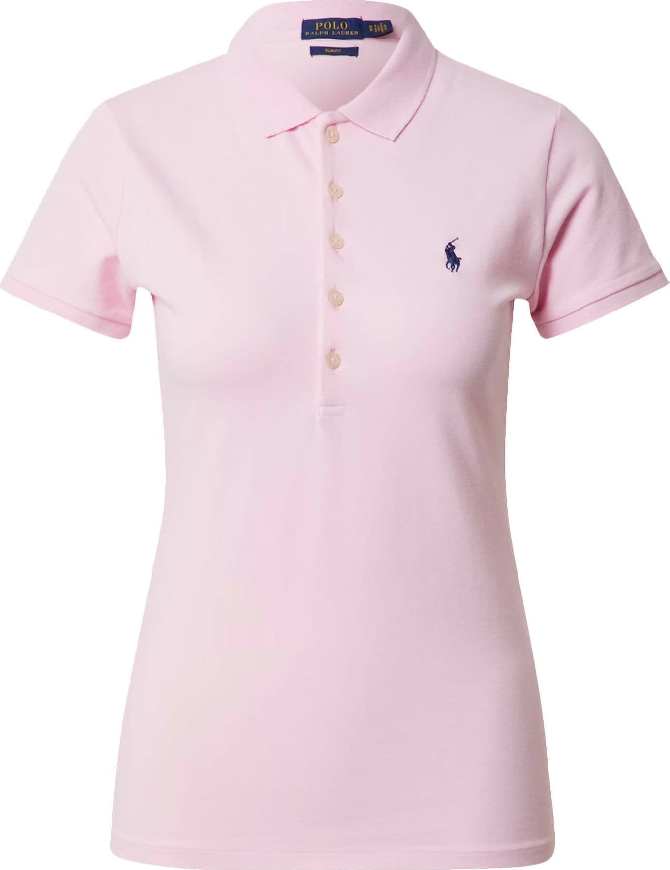 Ralph Lauren Polo Donna Mezze Maniche Slim- Fit Polo Scollo A V Piquet Pony Ricamato Maniche Corte Colletto Cinque Bottoni in Polo Euforia - Bronte, commercioVirtuoso.it