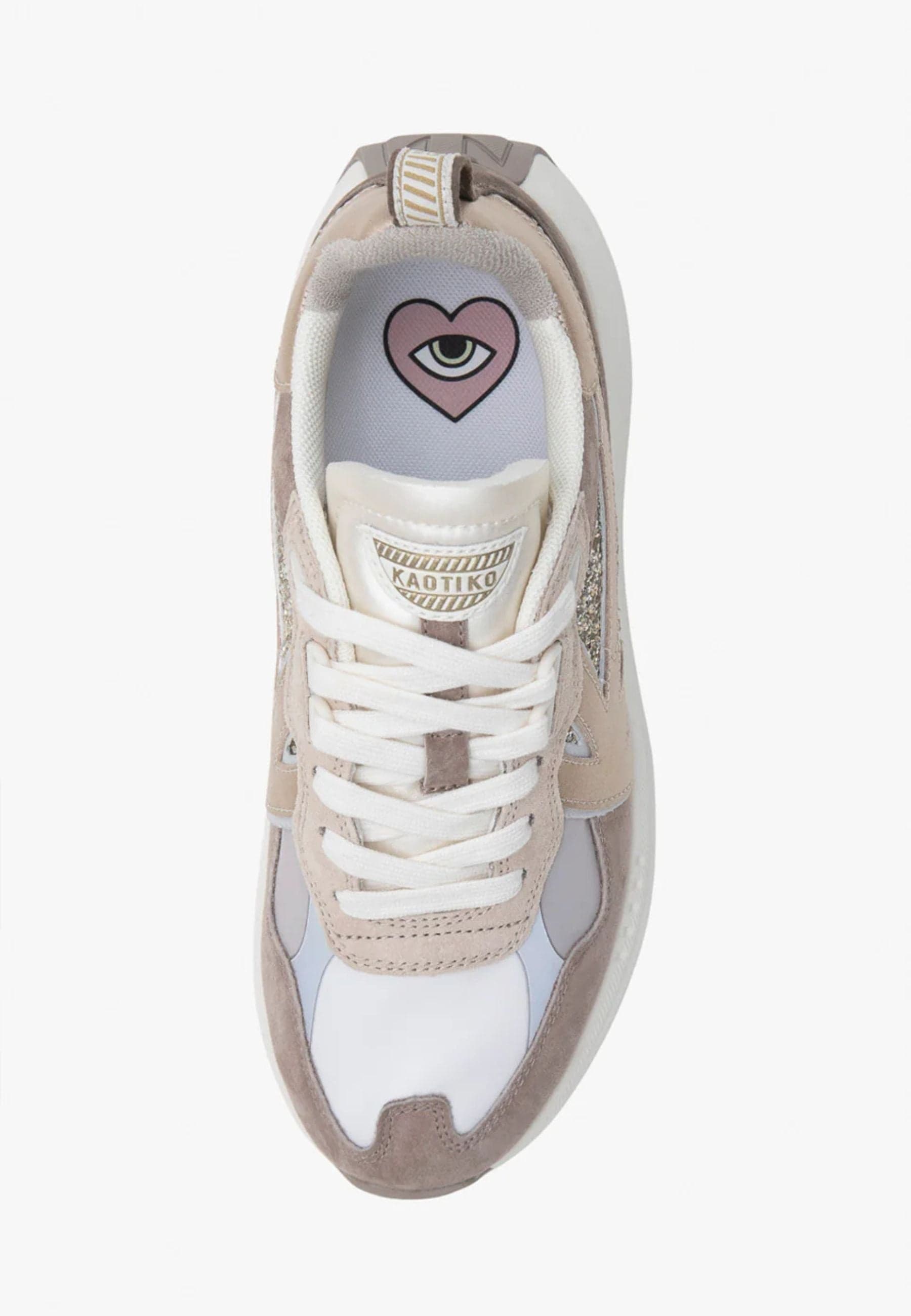 KAOTIKO Sneakers DETROIT GLAM CHAMPAGNE da donna in Sneaker casual Drestige - Casamassima, commercioVirtuoso.it