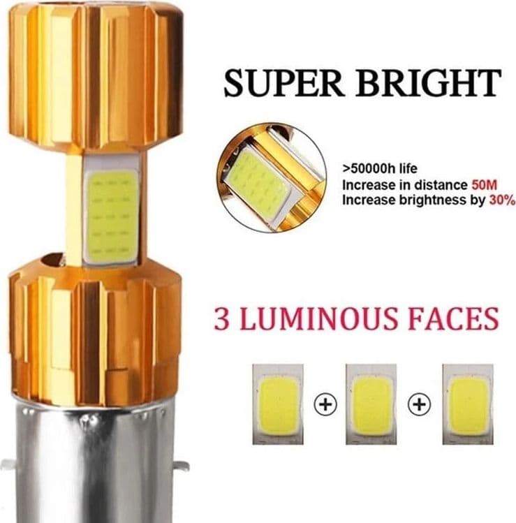 Lampada BA20D Led Per Moto Aprilia Scarabeo 50 Alta Luminosita' 18W Bianco 6000K in Indicatori di direzione Solgeny - Besate, commercioVirtuoso.it