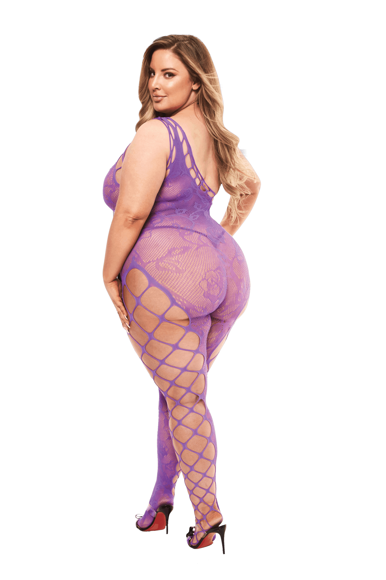 Sexy Tutina Premium Baci Bodystocking Viola Catsuit Queen SIZE XL 2XL 3 XL in prodotto Erosdom - Palmi, commercioVirtuoso.it