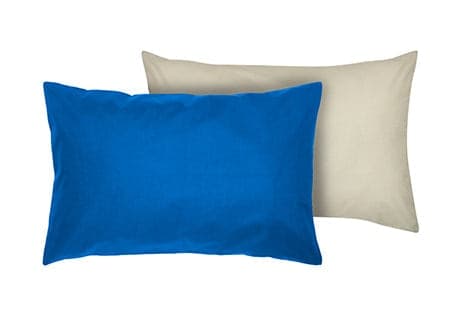 Set copripiumino federe letto bicolor double face parure copripiumino in cotone made in Italy NATURALE/BLUETTE in Set copripiumini e federe Vanita di raso - Sesto San Giovanni, commercioVirtuoso.it