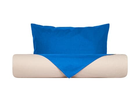 Set copripiumino federe letto bicolor double face parure copripiumino in cotone made in Italy NATURALE/BLUETTE in Set copripiumini e federe Vanita di raso - Sesto San Giovanni, commercioVirtuoso.it