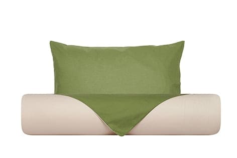 Set copripiumino federe letto bicolor double face parure copripiumino in cotone made in Italy NATURALE/SALVIA in Set copripiumini e federe Vanita di raso - Sesto San Giovanni, commercioVirtuoso.it