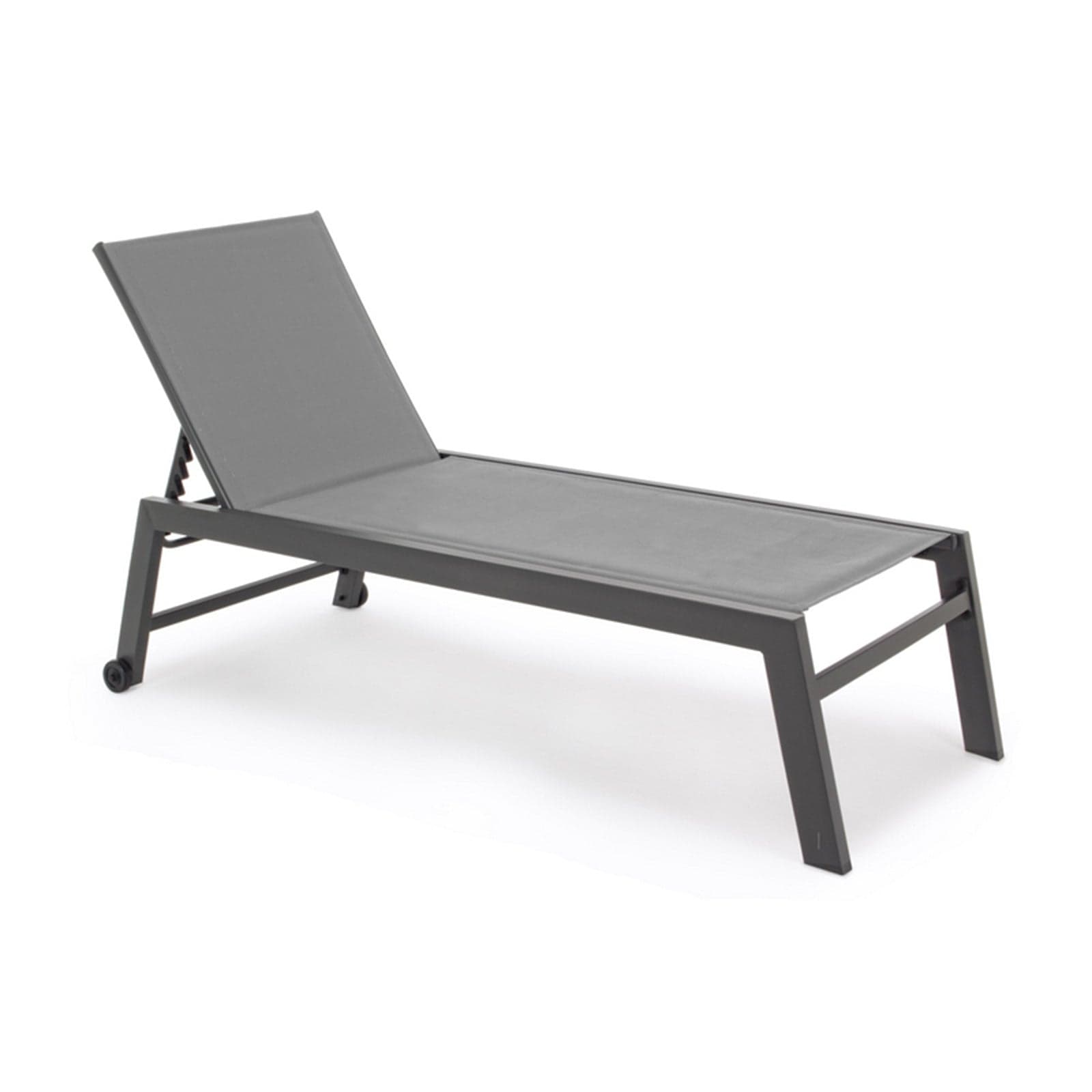 Lettino prendisole in alluminio "Sun" con ruote per piscina e giardino - 16