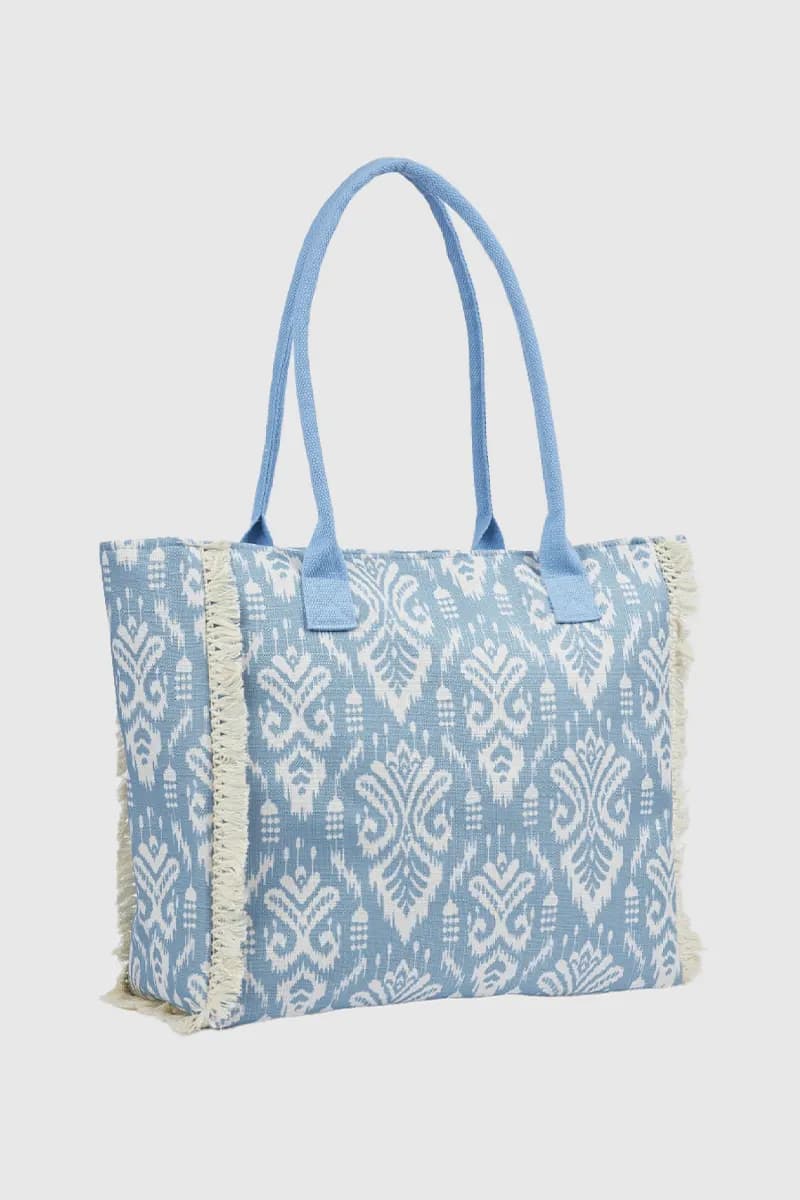 Borsa mare in tessuto stampa damascata | Verde Fashion in prodotto You Store - Messina, commercioVirtuoso.it