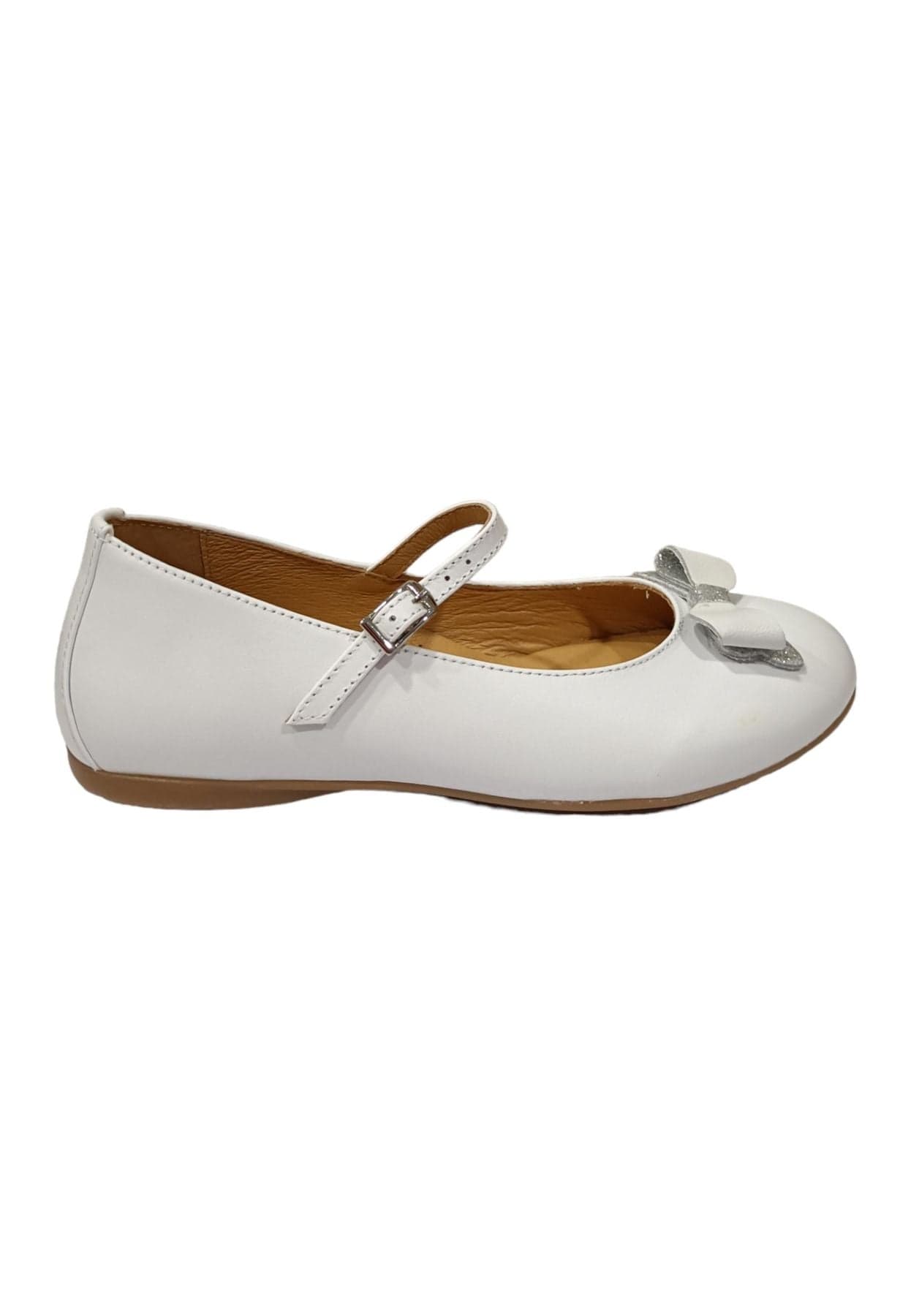 Ballerina bambina Platis P2079 bianco multicolore pelle fibbia elegance style - 7