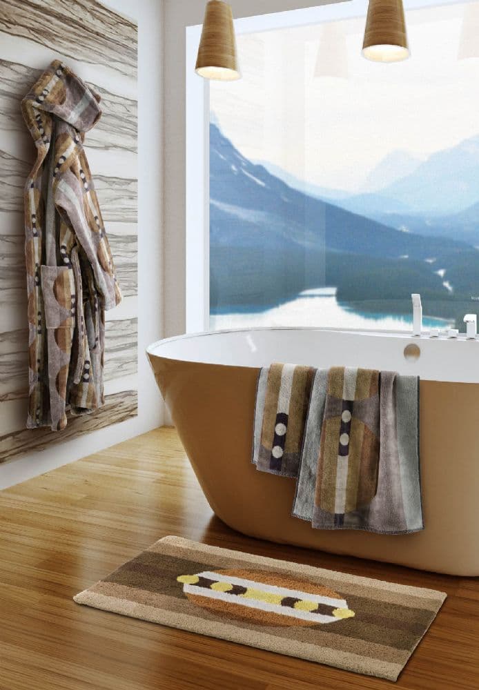 Tappeto Bagno Mirabello Carrara Mykonos 70 x 110 CM 100% Cotone in Tappetini per il bagno The King Luxury - San Marcellino, commercioVirtuoso.it