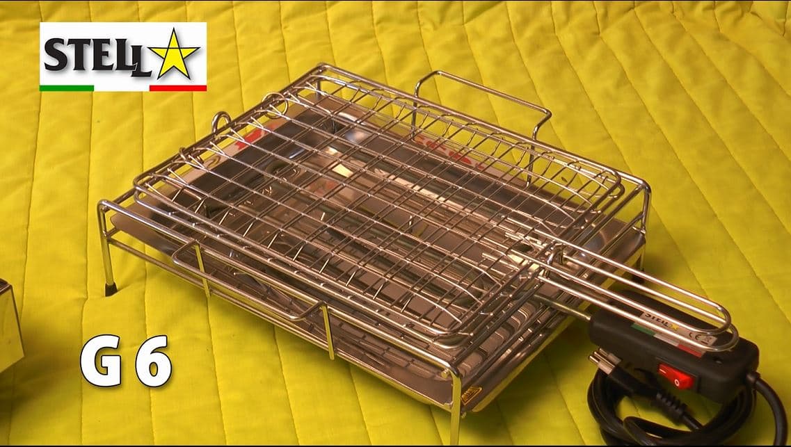 Bistecchiera griglia elettrica in acciaio inox 1900 Watt Made in Italy La Stella - G6 in Bistecchiere Elettroccasione - Terlizzi, commercioVirtuoso.it